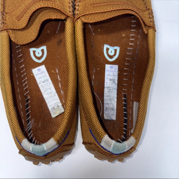 Rothys The Driver Loafers 10 Cognac Brown Slip On Shoes Driving Moc - Picture 7 of 10